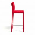 Bar stool on modern design Amos, handcrafted entirely in Italy
