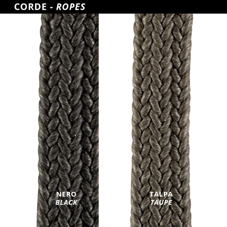 Outdoor Bar Stool in Galvanized Steel and Rope Made in Italy - Bronn Viadurini