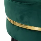 Round Bar Stool in Wood and Fabric of Modern Design - Rupert Viadurini