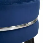 Round Bar Stool in Wood and Fabric of Modern Design - Rupert Viadurini