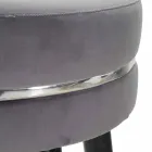 Round Bar Stool in Wood and Fabric of Modern Design - Rupert Viadurini