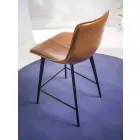 Base Stool 4 Legs, H 65 in Faux Leather Leather Effect - Ovid Viadurini