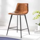 Base Stool 4 Legs, H 65 in Faux Leather Leather Effect - Ovid Viadurini
