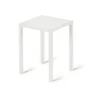 Low Square Steel Outdoor Stool Made in Italy - Azul Viadurini