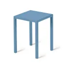 Low Square Steel Outdoor Stool Made in Italy - Azul Viadurini