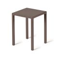 Low Square Steel Outdoor Stool Made in Italy - Azul
