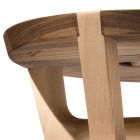 Low Design Stool in Beech and Solid Walnut Made in Italy - Nuna Viadurini