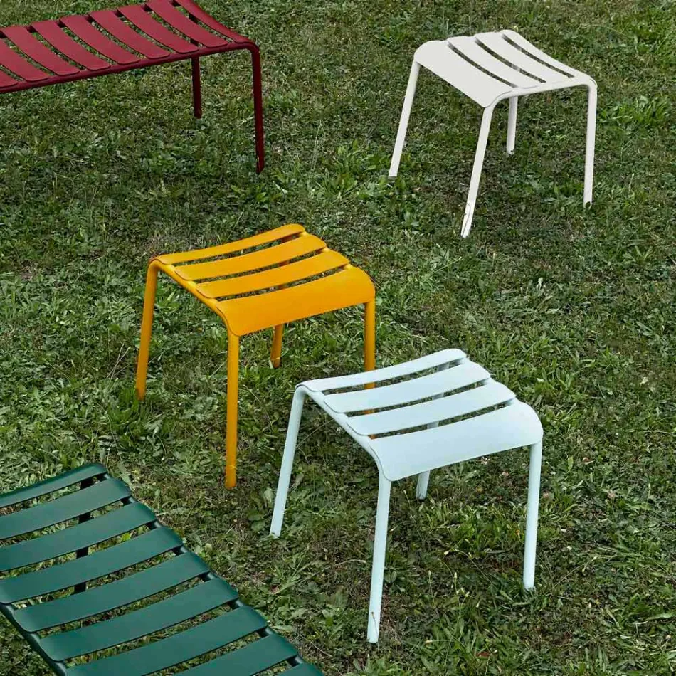 Low Stool in Outdoor Painted Aluminum Made in Italy - Sondra Viadurini