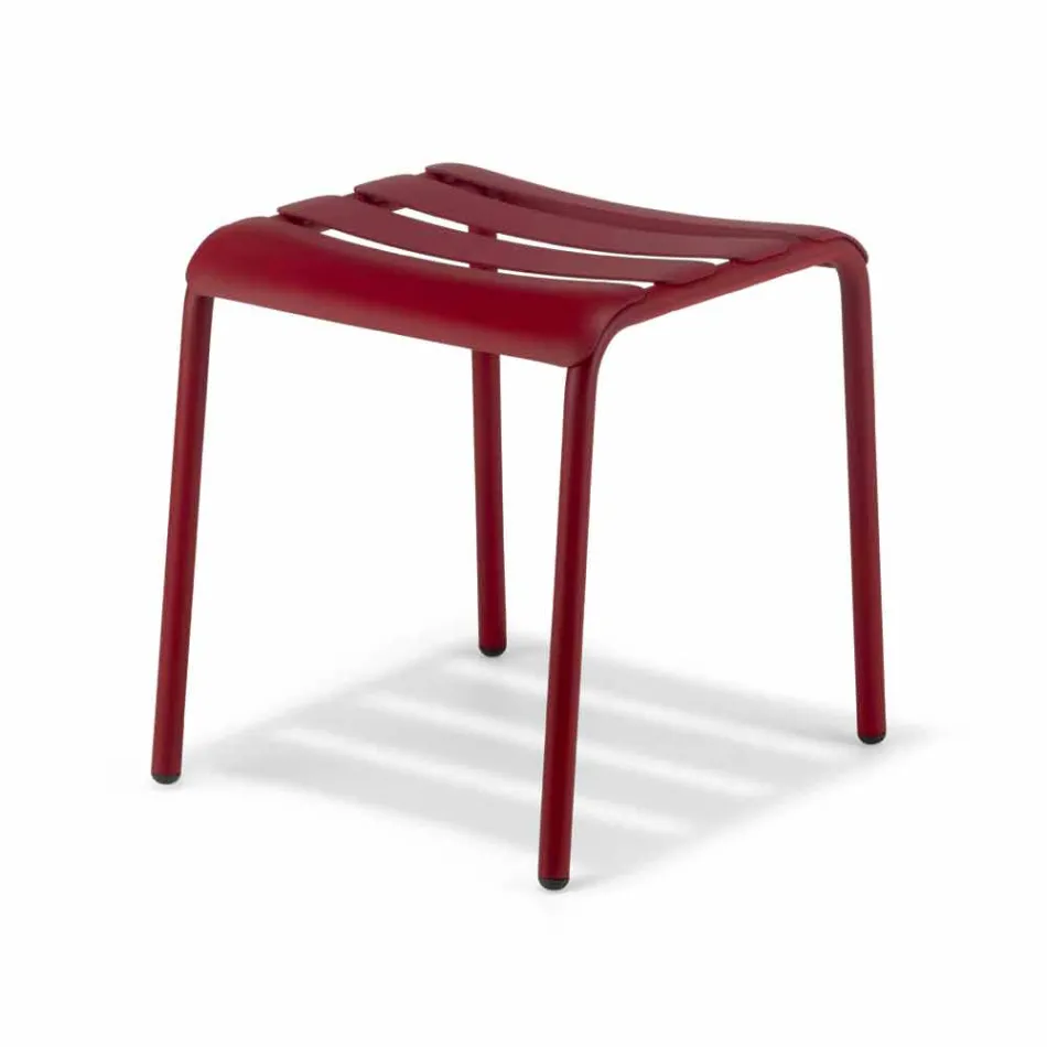 Low Stool in Outdoor Painted Aluminum Made in Italy - Sondra Viadurini