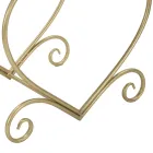 Low Iron Stool Gold Finish with Fabric Seat - Dimentico Viadurini