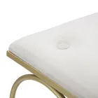 Low Iron Stool Gold Finish with Fabric Seat - Dimentico Viadurini