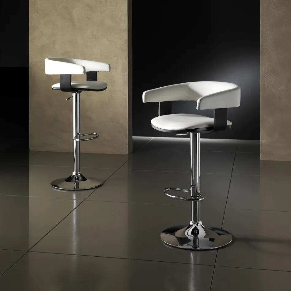 Stool with Height Adjustable Gas Lift - Americium Viadurini