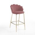 Stool with Padded Seat Covered in Fabric - Silicon
