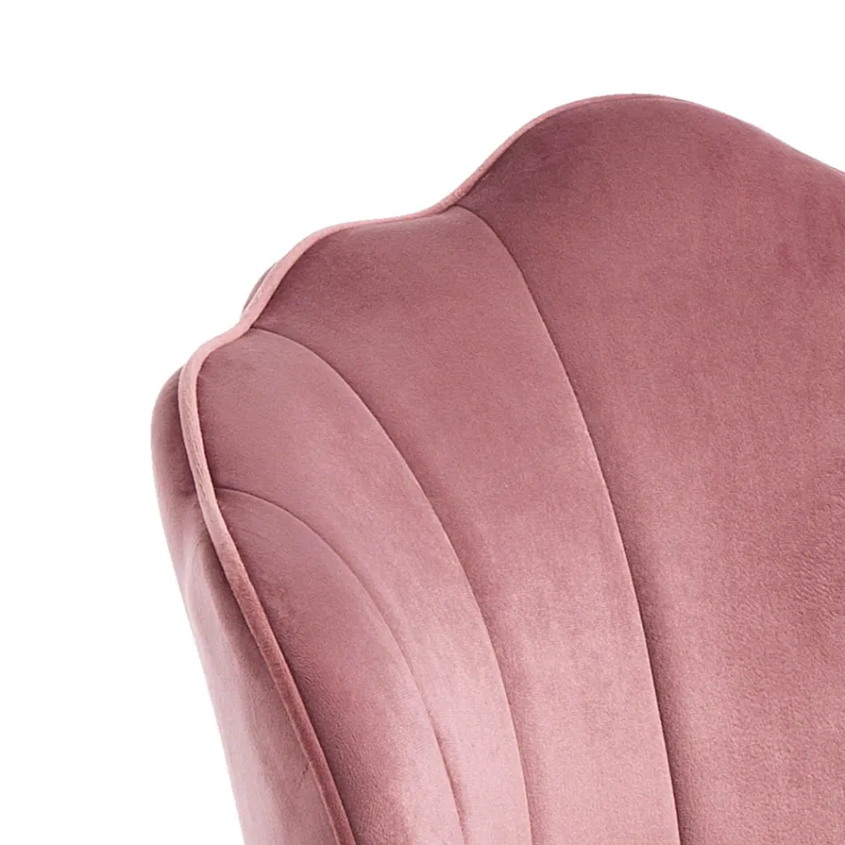 Stool with Padded Seat Covered in Fabric - Silicon Viadurini