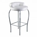 Stool with Steel Structure and Fabric Seat Made in Italy - Warsaw