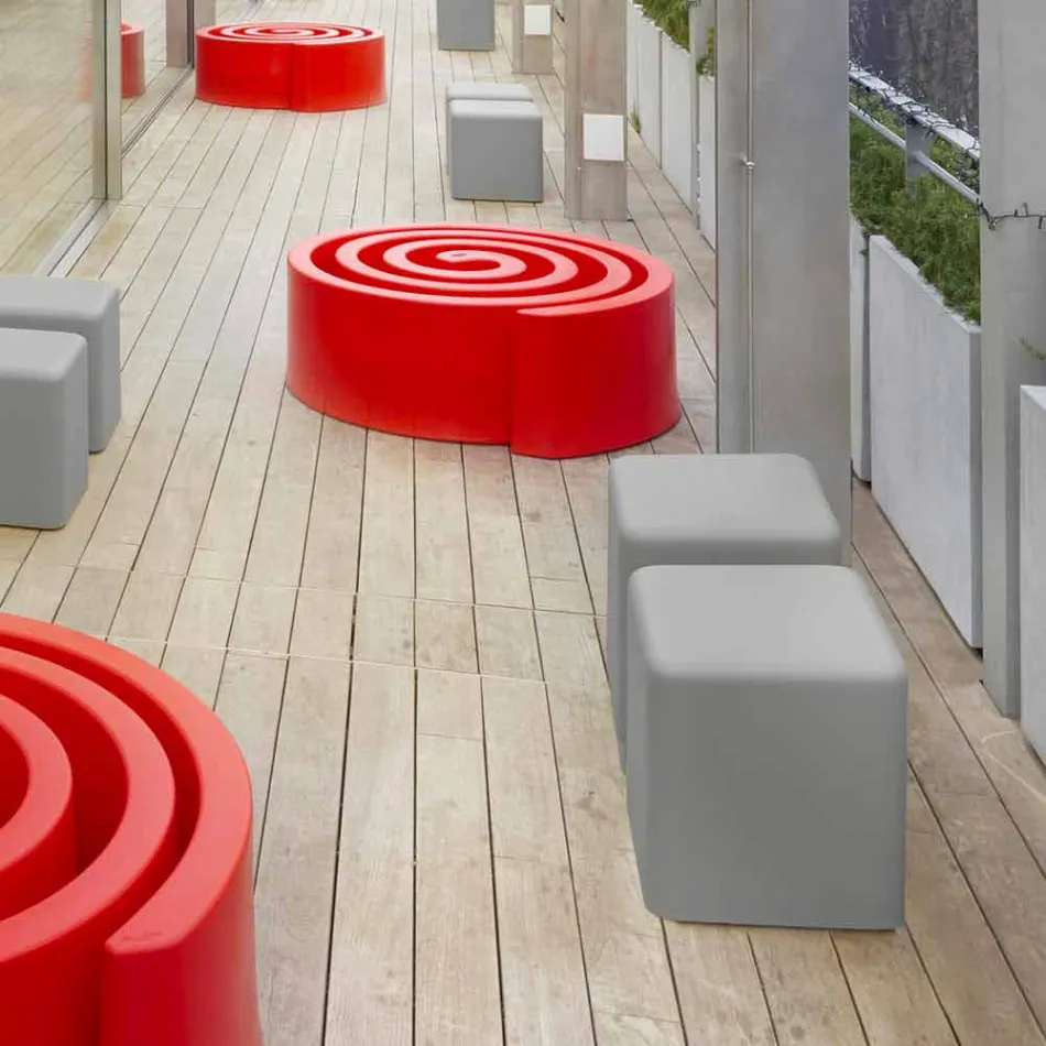 Soft polyurethane cube stool Slide Soft Cube design made in Italy Viadurini