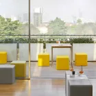 Soft polyurethane cube stool Slide Soft Cube design made in Italy Viadurini