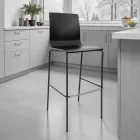 Kitchen Stool in Steel and Technopolymer Made in Italy 2 Pieces - Ghirlanda Viadurini