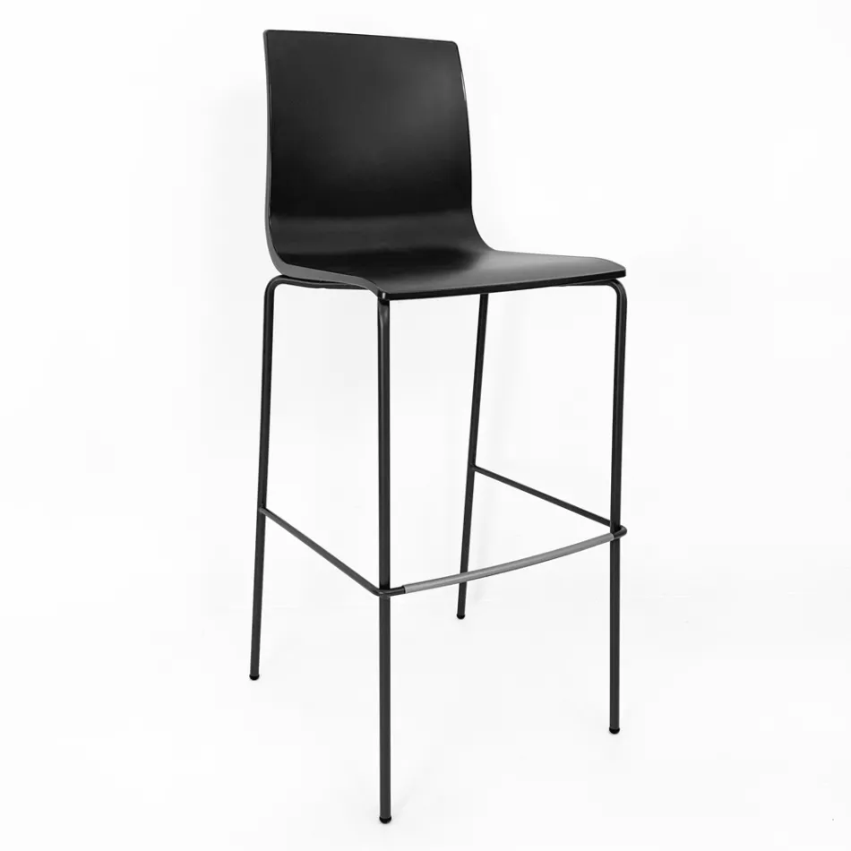 Kitchen Stool in Steel and Technopolymer Made in Italy 2 Pieces - Garland Viadurini