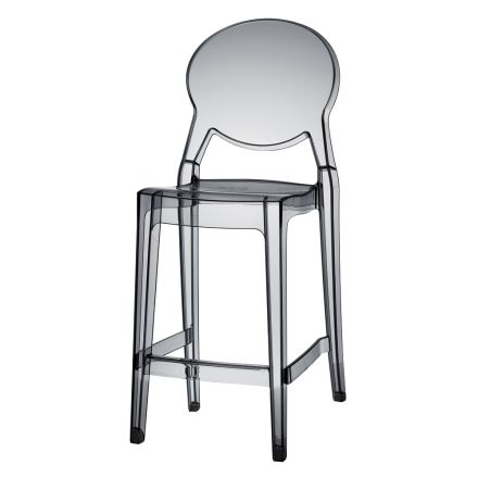 Kitchen Stool in Polycarbonate Made in Italy 2 Pieces - Ice Viadurini
