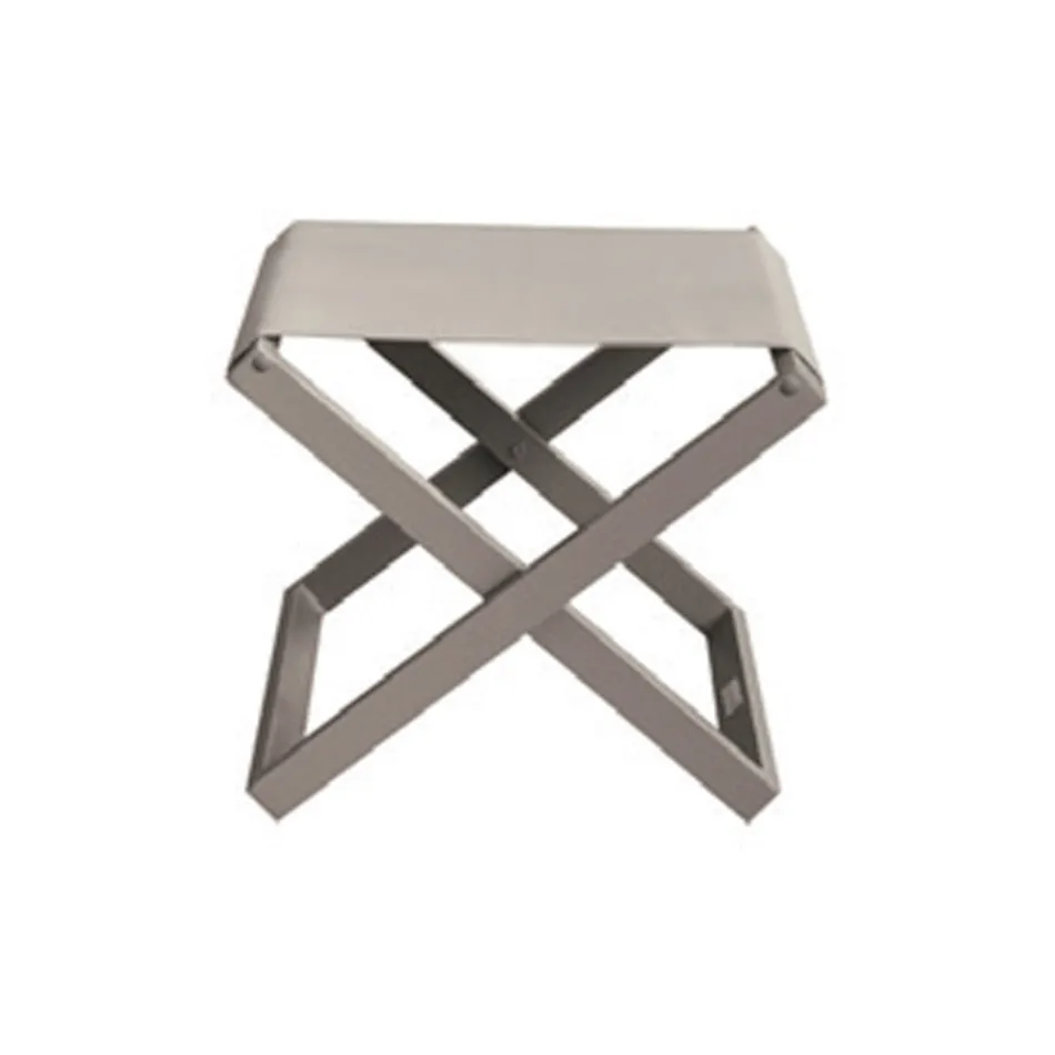 Outdoor Stool in Painted Aluminum and Textilene - Edward Viadurini