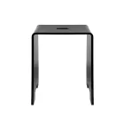 Penelope - Black Plexiglass Designer Bathroom Stool Made in Italy Viadurini