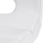 Bar Stool in White Synthetic Leather and Chromed Metal - Sorbillo Viadurini