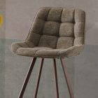 Upholstered Kitchen Stool with Metal Structure 2 Pieces - Raggia Viadurini