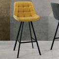 Upholstered Kitchen Stool with Metal Structure 2 Pieces - Raggia
