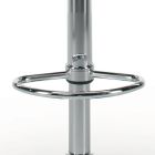 Kitchen Stool in Eco-Leather and Chromed Steel Made in Italy - Nirvana Viadurini