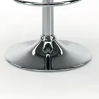 Kitchen Stool in Eco-Leather and Chromed Steel Made in Italy - Nirvana Viadurini