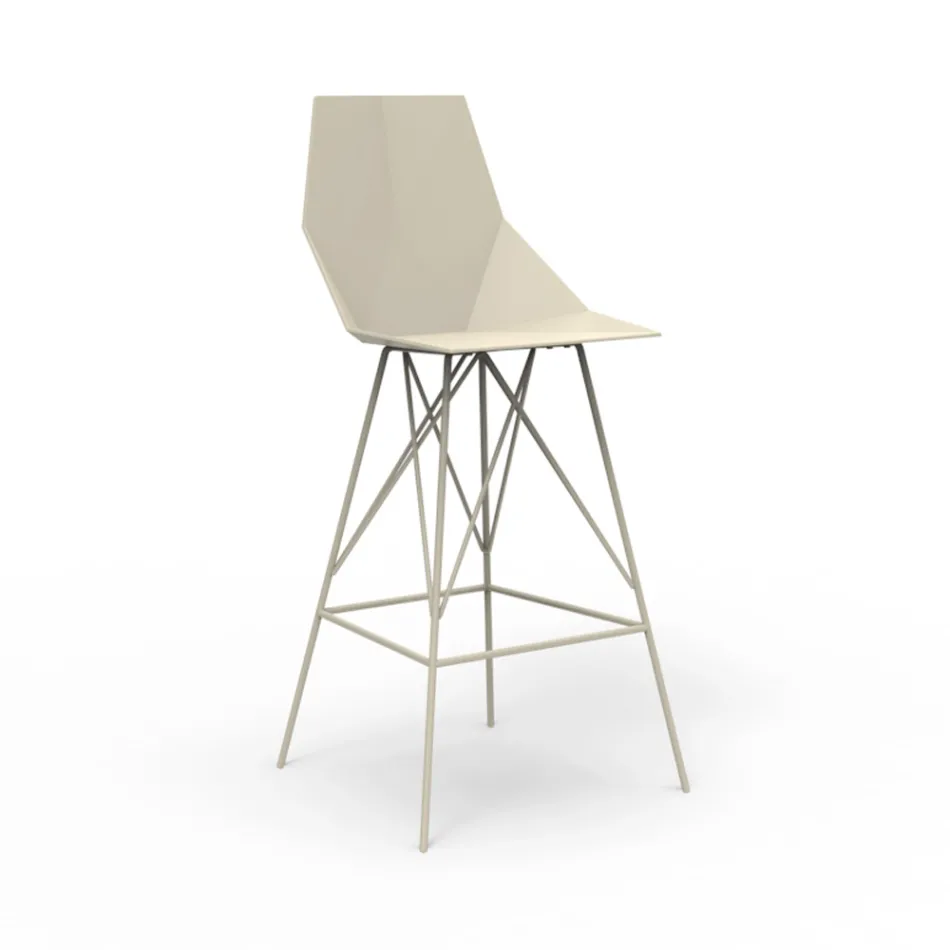 Outdoor stool H 102 cm Faz by Vondom in polypropylene and steel, 4 pieces Viadurini