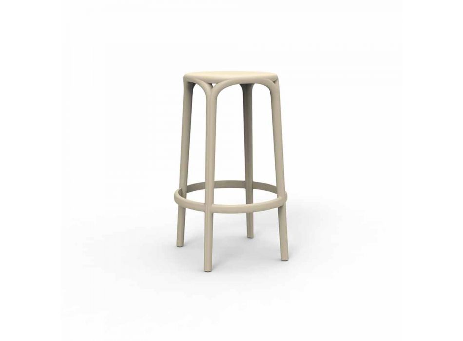 Brooklyn by Vondom outdoor stool in polypropylene, H 76 cm Viadurini