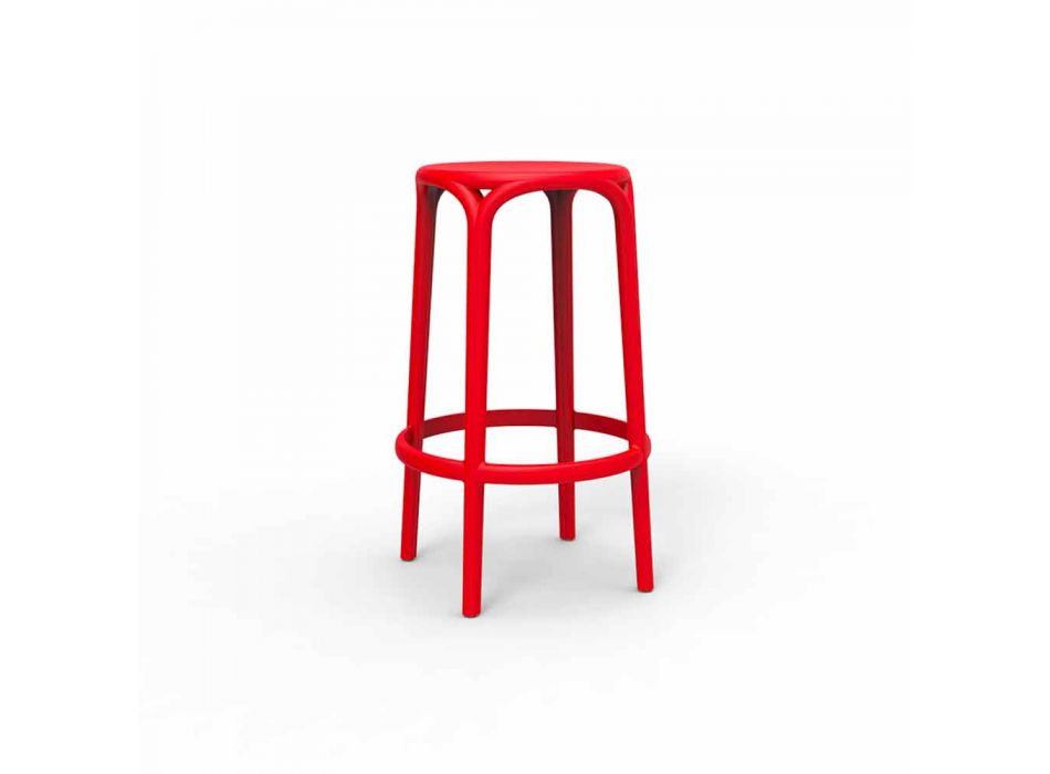 Brooklyn by Vondom outdoor stool in polypropylene, H 76 cm