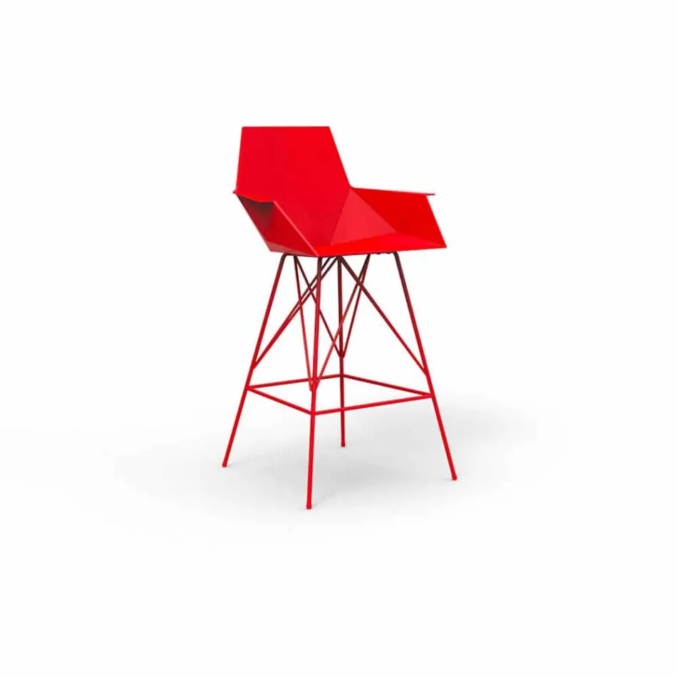 Faz Vondom outdoor stool with arms H 111 cm in polypropylene Viadurini