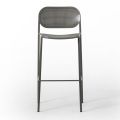 Outdoor Stackable Metal Stool Made in Italy 2 Pieces - Synergy