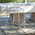Stackable Outdoor Stool in Galvanized Metal Made in Italy - Amina
