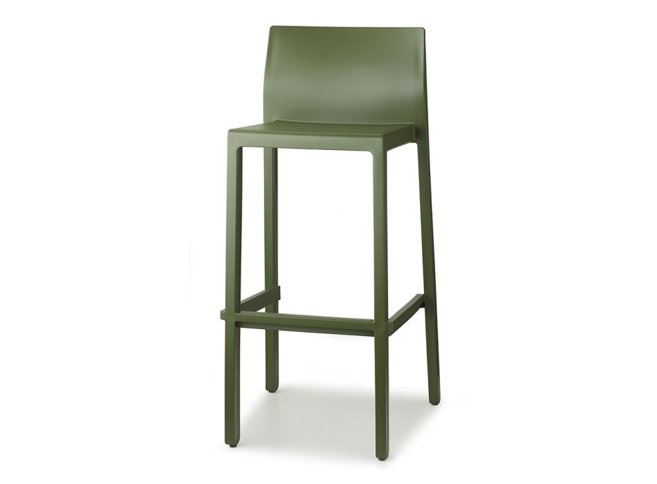 Outdoor Stool in Technopolymer Made in Italy, 4 Pieces - Savesta Viadurini