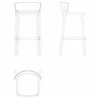 Africa H 95cm modern outdoor stool by Vondom, in polypropylene Viadurini