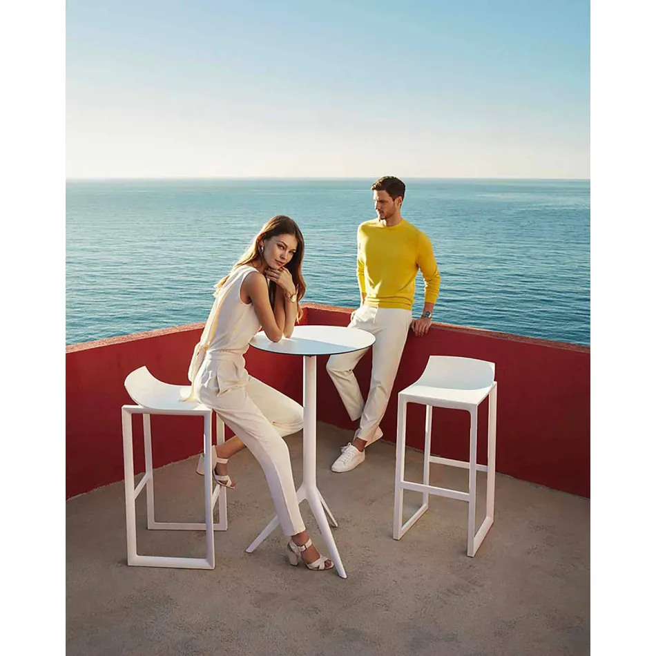 Wall Street Vondom outdoor stool, polypropylene and fiberglass Viadurini