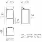 Wall Street Vondom outdoor stool, polypropylene and fiberglass Viadurini
