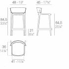 Africa Vondom garden stool in polypropylene H 85 cm, design Viadurini