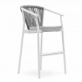 Stackable Garden Stool Aluminum and Technical Fabric - Smart by Varaschin