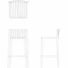 Vondom Spritz stackable H 97 cm garden stool in polypropylene Viadurini