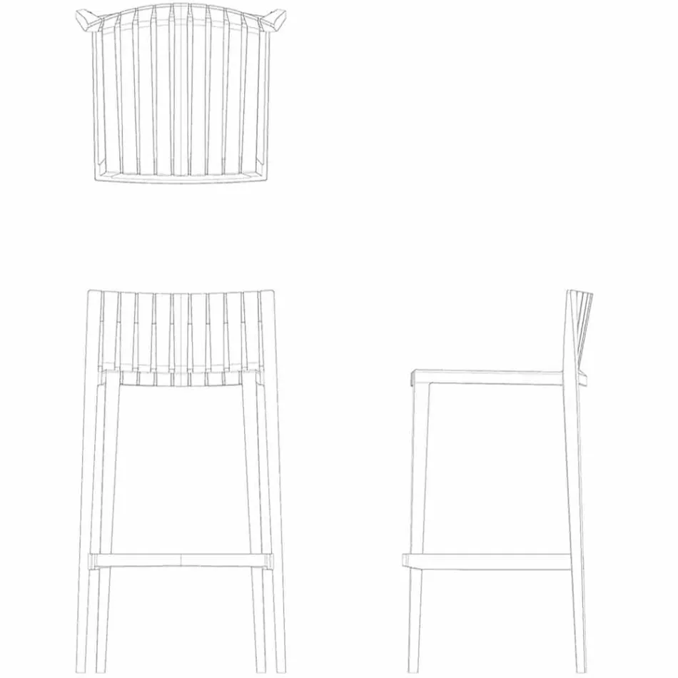 Vondom Spritz stackable H 97 cm garden stool in polypropylene Viadurini