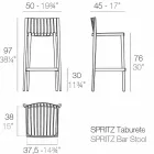 Vondom Spritz stackable H 97 cm garden stool in polypropylene Viadurini