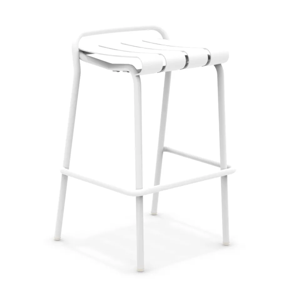 Garden Stool Made Entirely of Aluminum - Resplendent Viadurini