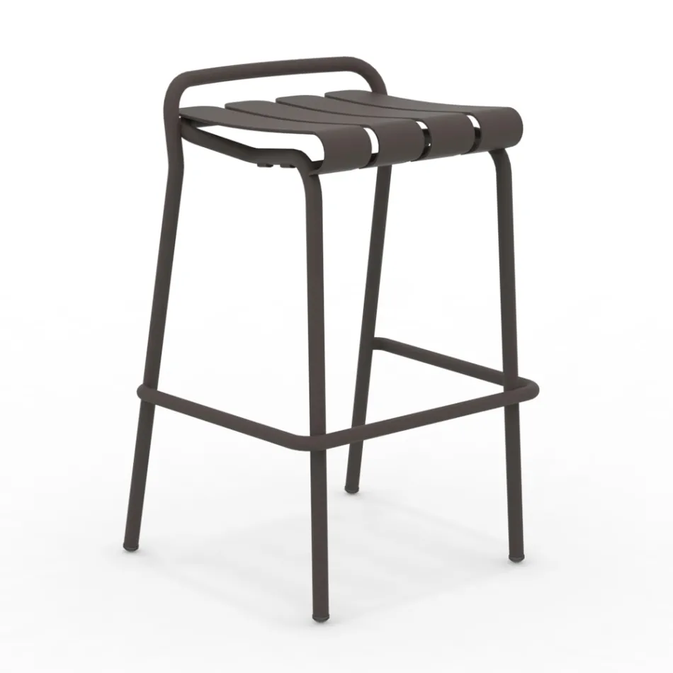 Garden Stool Made Entirely of Aluminum - Resplendent Viadurini
