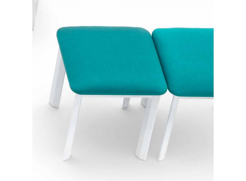 Varaschin System garden stool in upholstered fabric and aluminum Viadurini