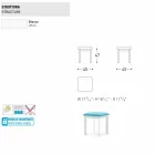 Varaschin System garden stool in upholstered fabric and aluminum Viadurini